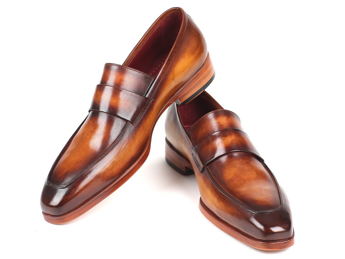 Burnished Loafers Brown, Handmade to order.