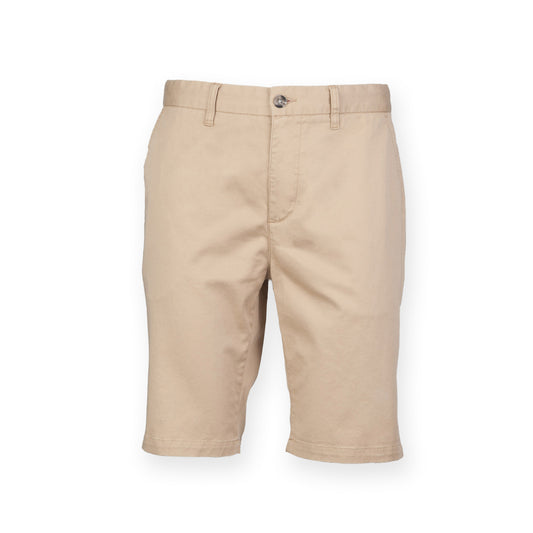 Flat fronted chino shorts | Stone