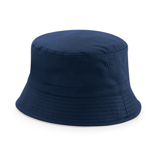 Reversible Cotton Bucket Hat | Navy/White