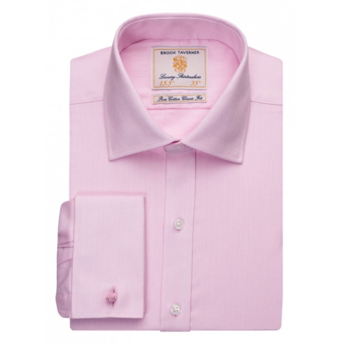 Tasker & Shaw | Luxury Menswear | PINK SUPERFINE COTTON DOUBLE CUFF SHIRT