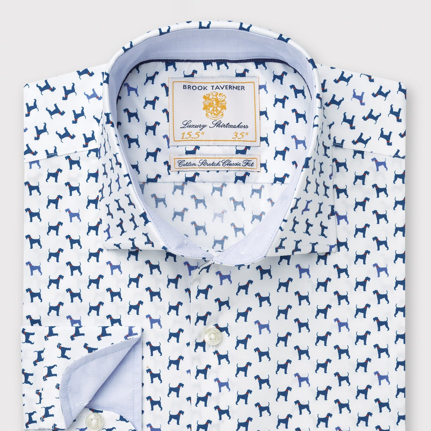 Casual Print Cotton Stretch Shirt
