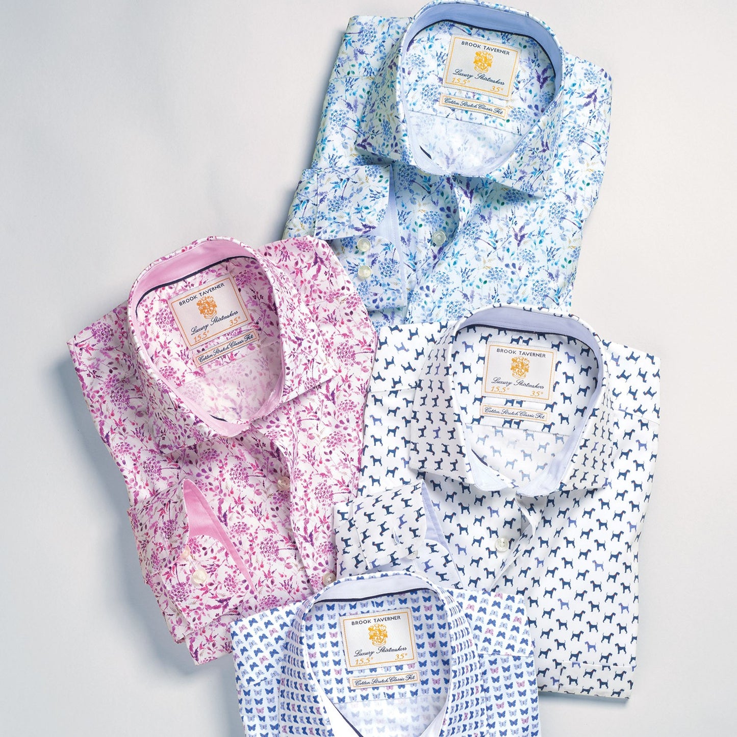 Casual Print Cotton Stretch Shirt