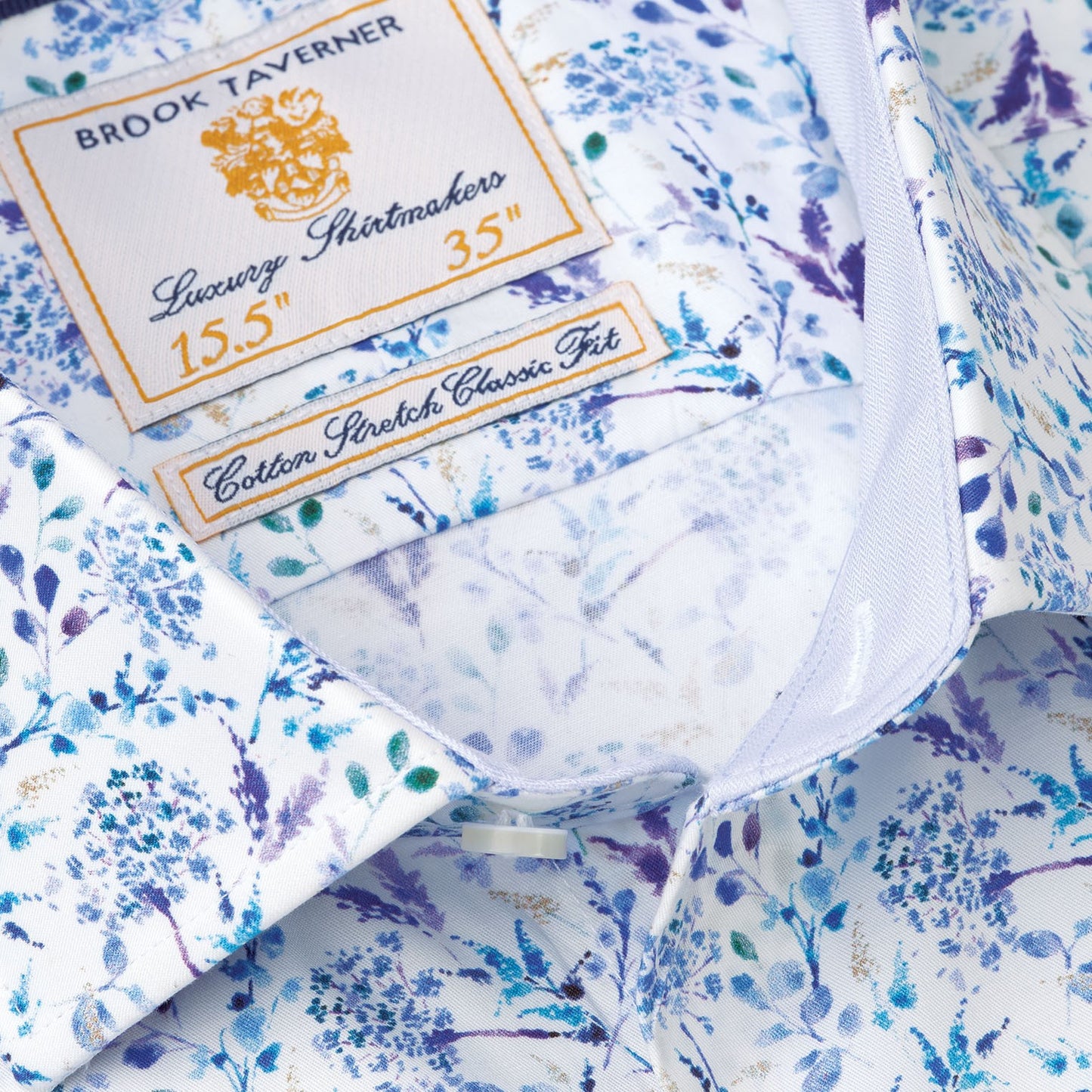 Casual Print Cotton Stretch Shirt