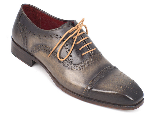 Captoe Oxfords Gray, Handmade to order.