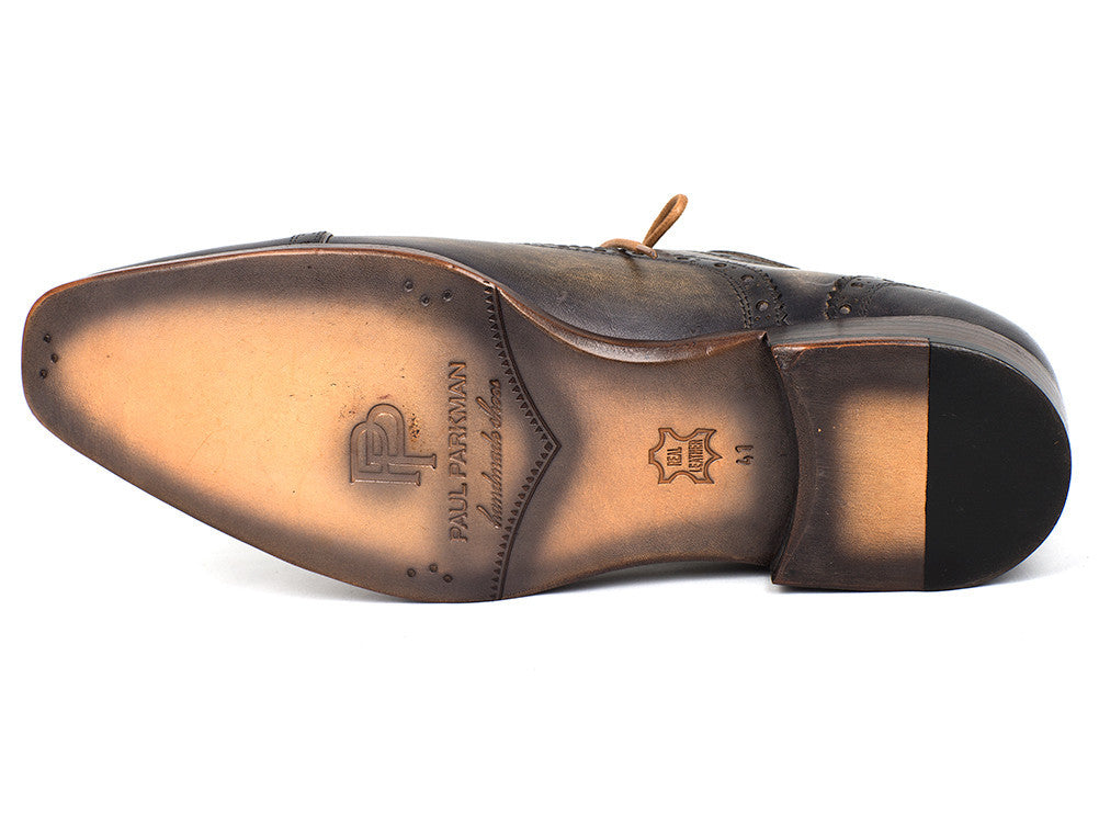 Captoe Oxfords Gray, Handmade to order.
