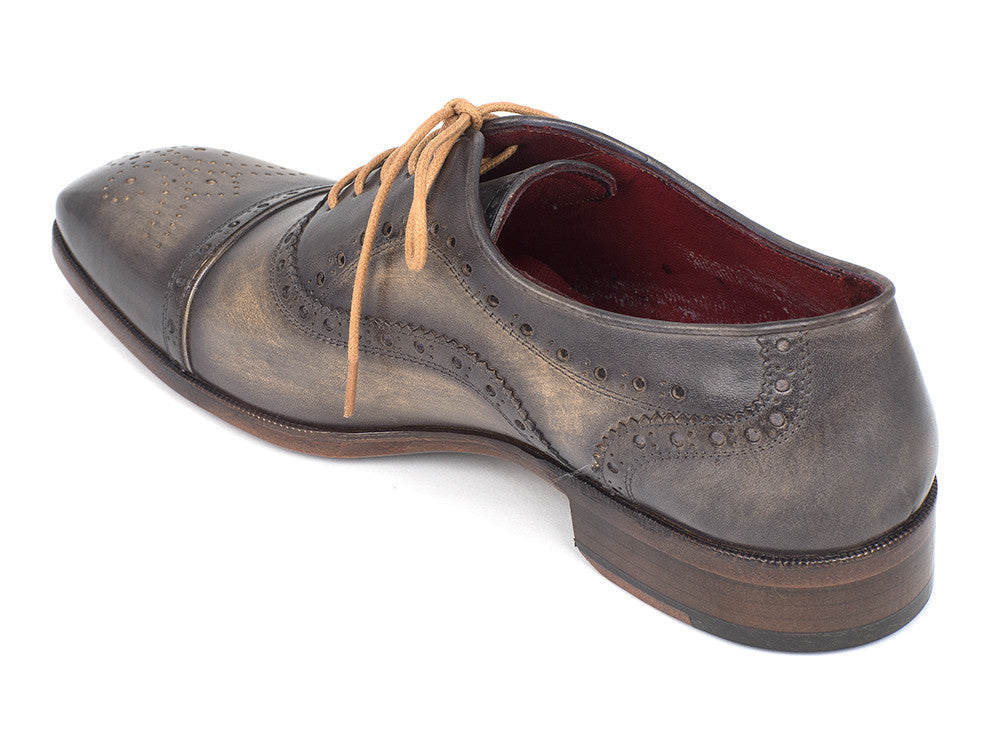 Captoe Oxfords Gray, Handmade to order.