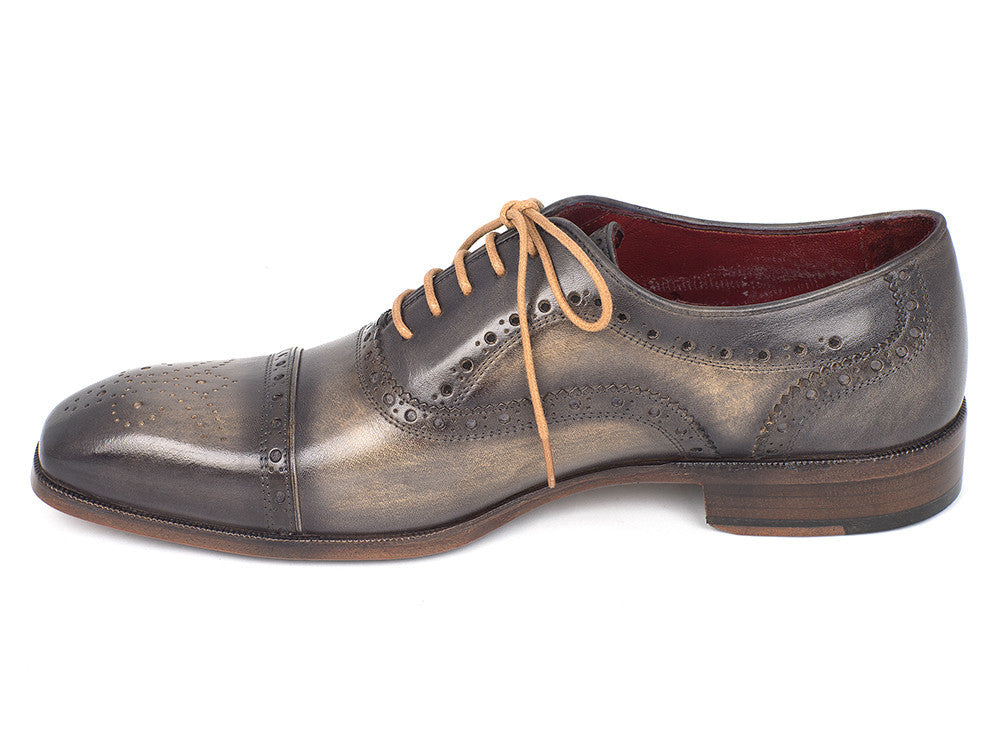 Captoe Oxfords Gray, Handmade to order.