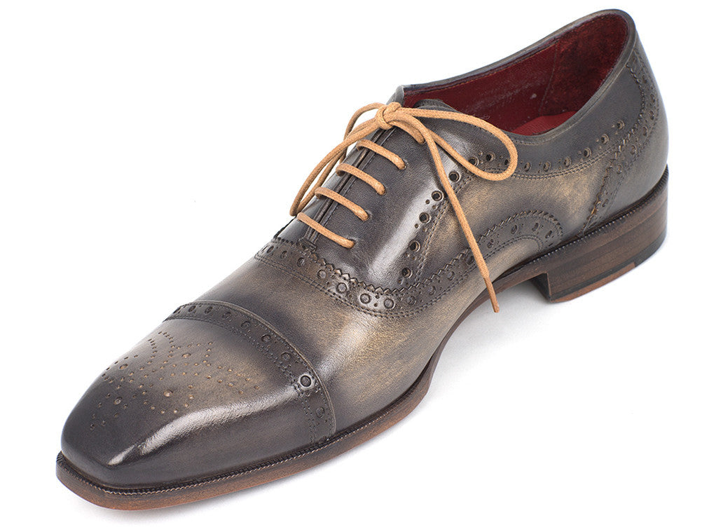 Captoe Oxfords Gray, Handmade to order.