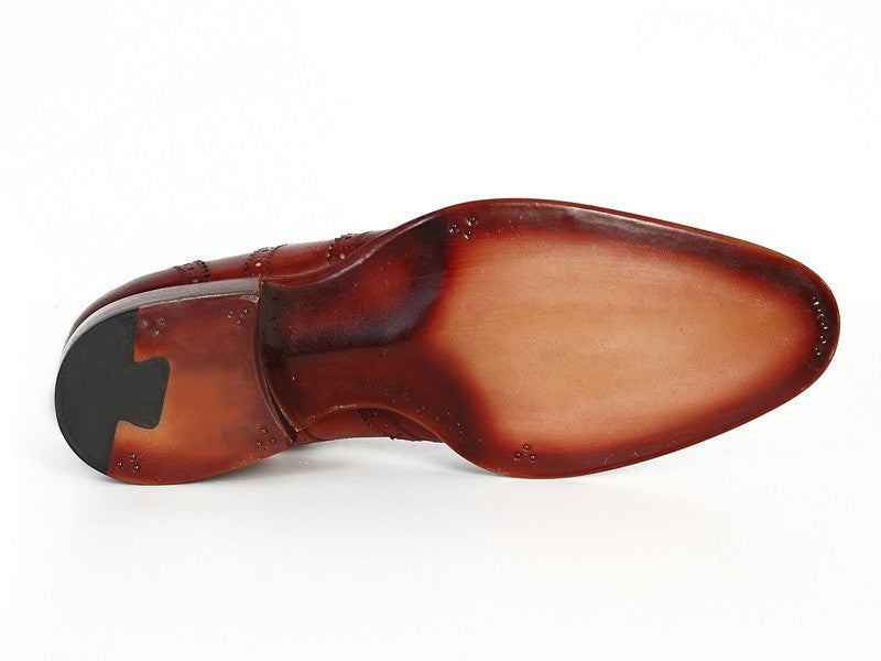 Wingtip Oxfords Bordeaux & Camel, Handmade to order.