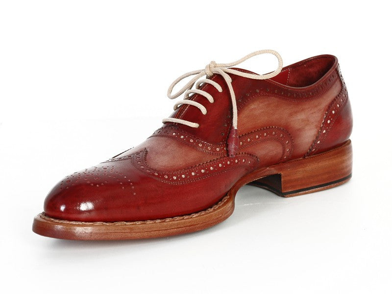 Wingtip Oxfords Bordeaux & Camel, Handmade to order.