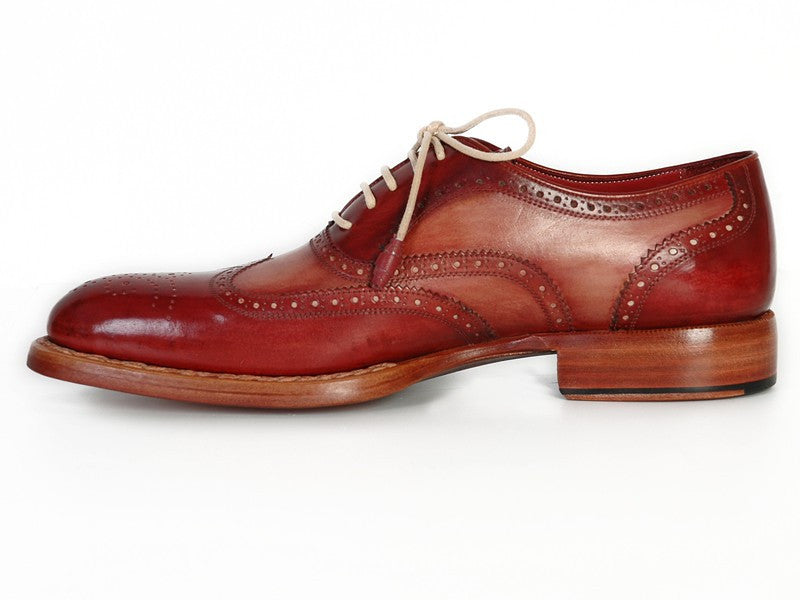Wingtip Oxfords Bordeaux & Camel, Handmade to order.