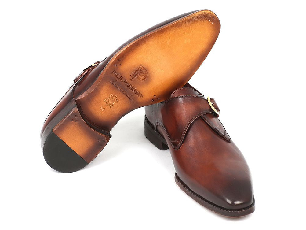 Monkstrap Dress Shoes Brown & Camel, Handmade to order.