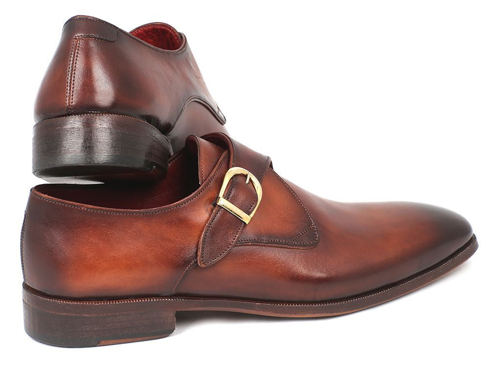 Monkstrap Dress Shoes Brown & Camel, Handmade to order.