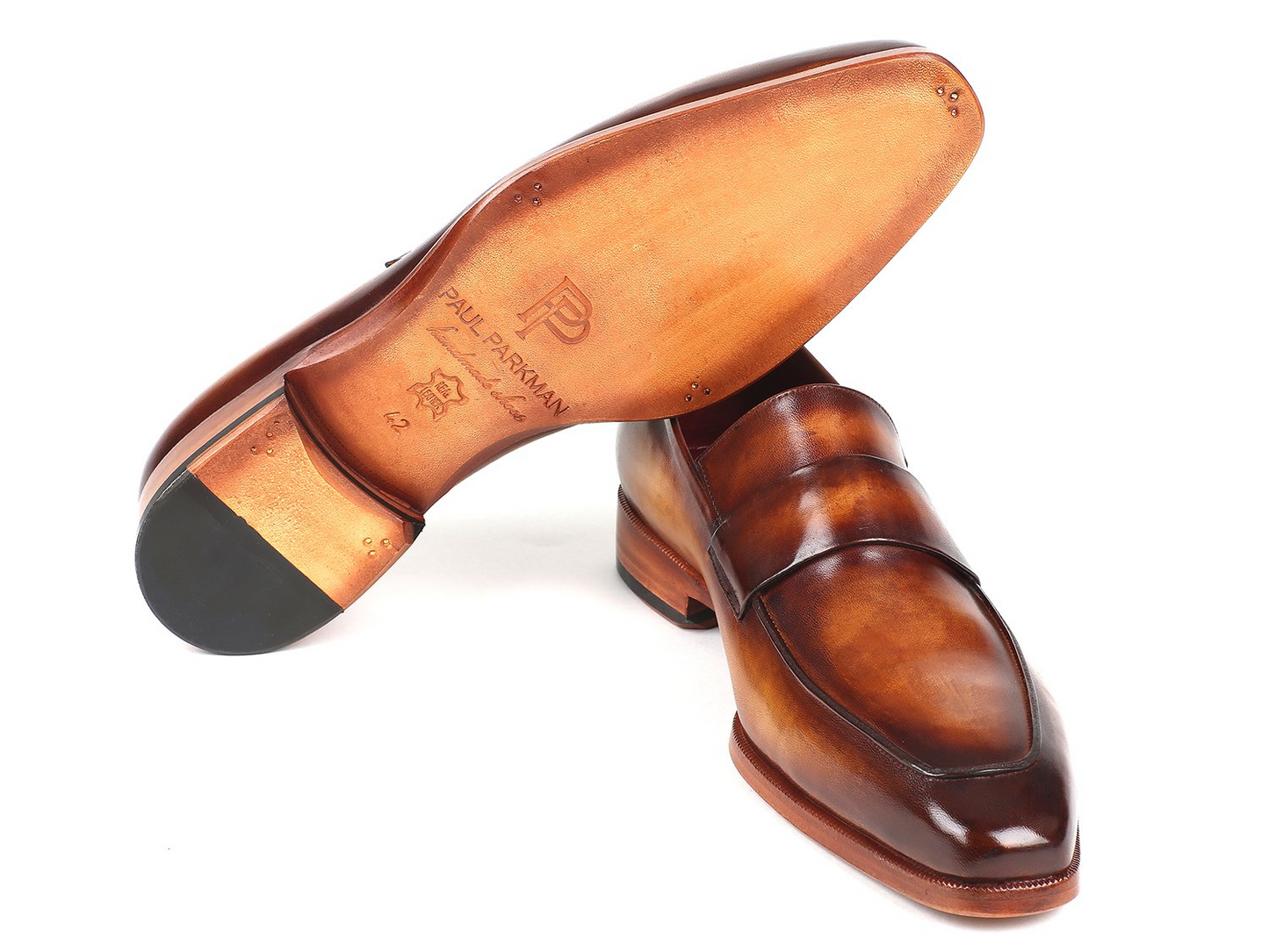 Burnished Loafers Brown, Handmade to order.