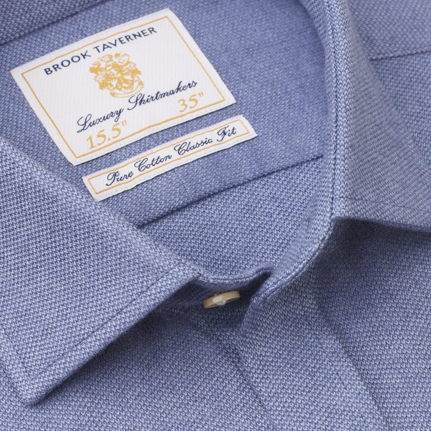 Supersoft Cotton Melange Shirt (Mid Blue)
