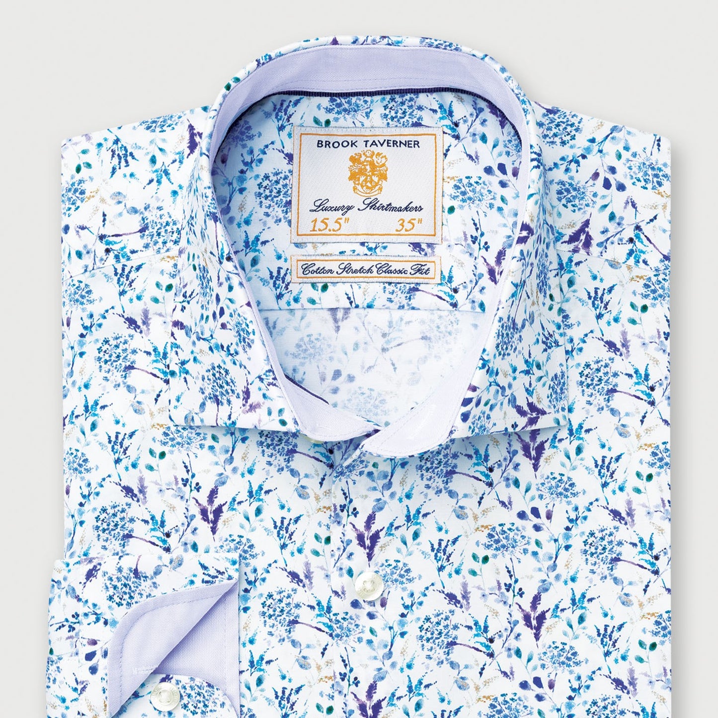 Casual Print Cotton Stretch Shirt