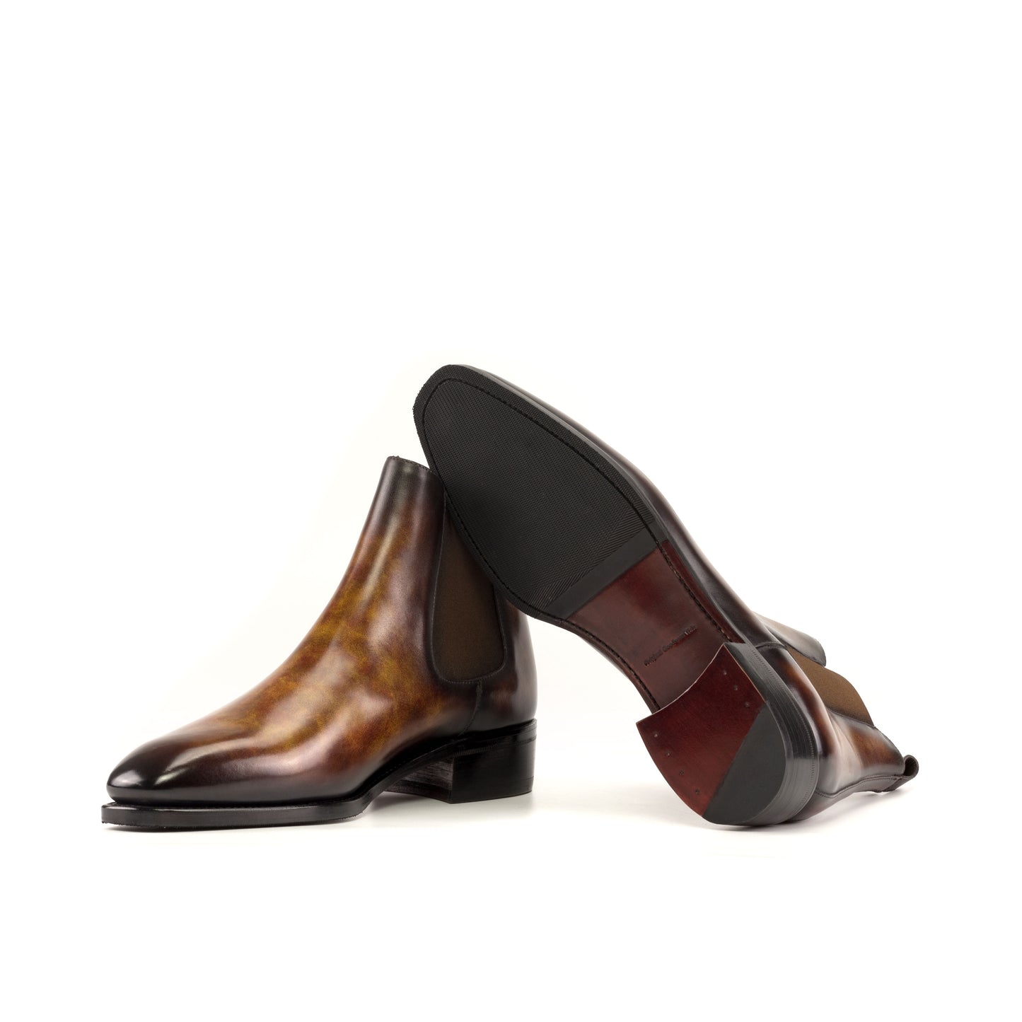 Handcrafted Chelsea Boot: Brown Fire Patina