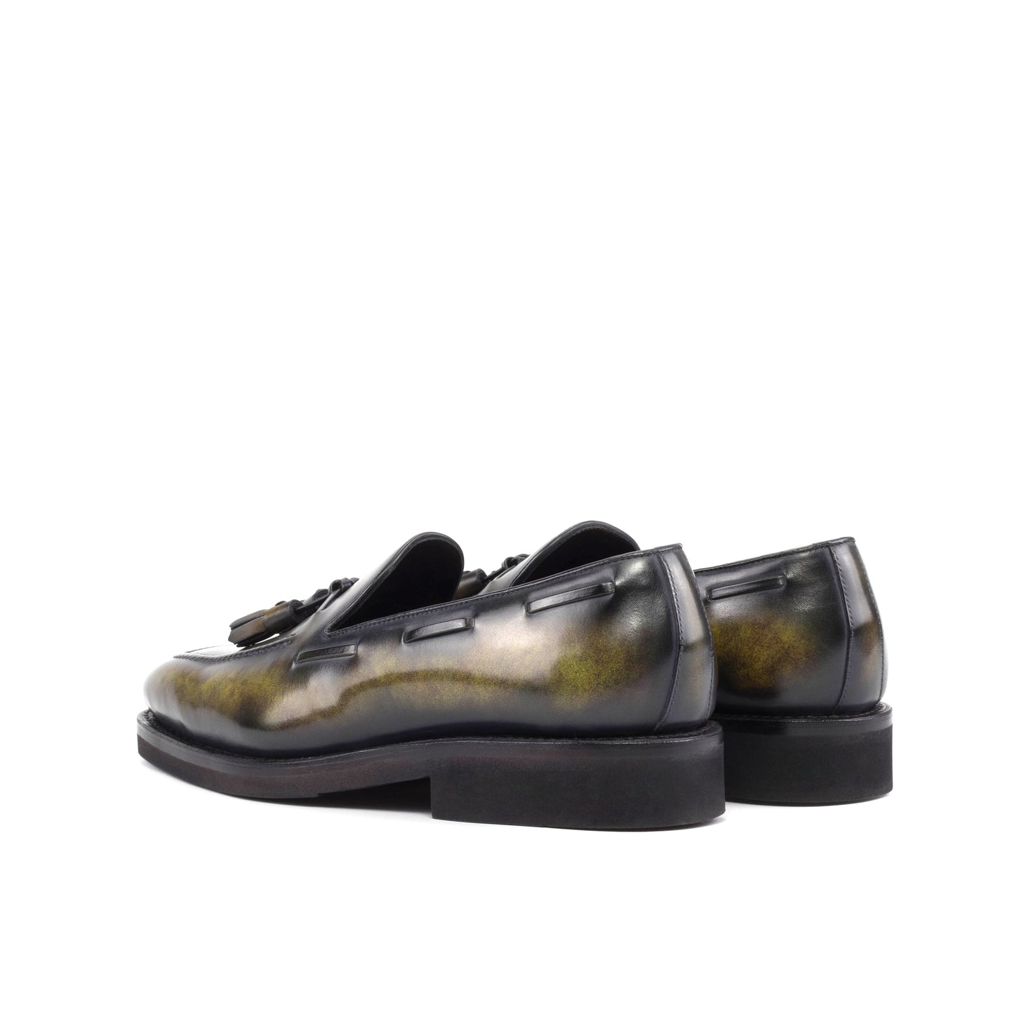 Handcrafted Tassle Loafer: Green Patina