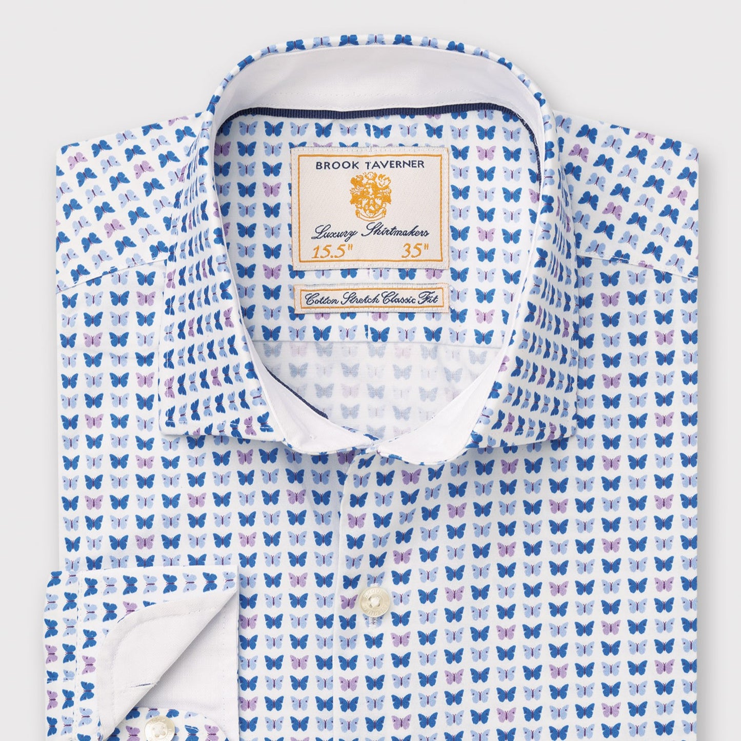 Casual Print Cotton Stretch Shirt