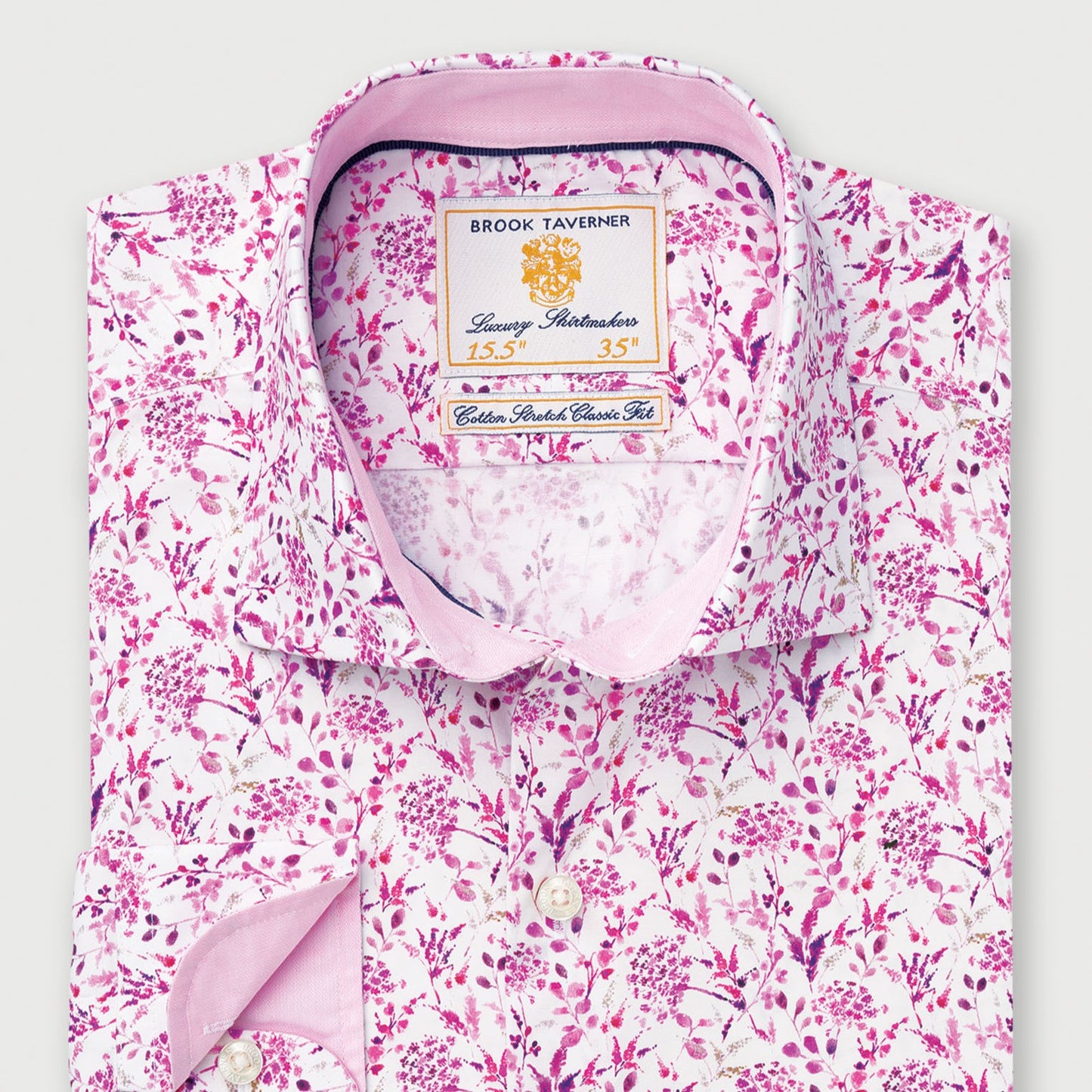 Casual Print Cotton Stretch Shirt