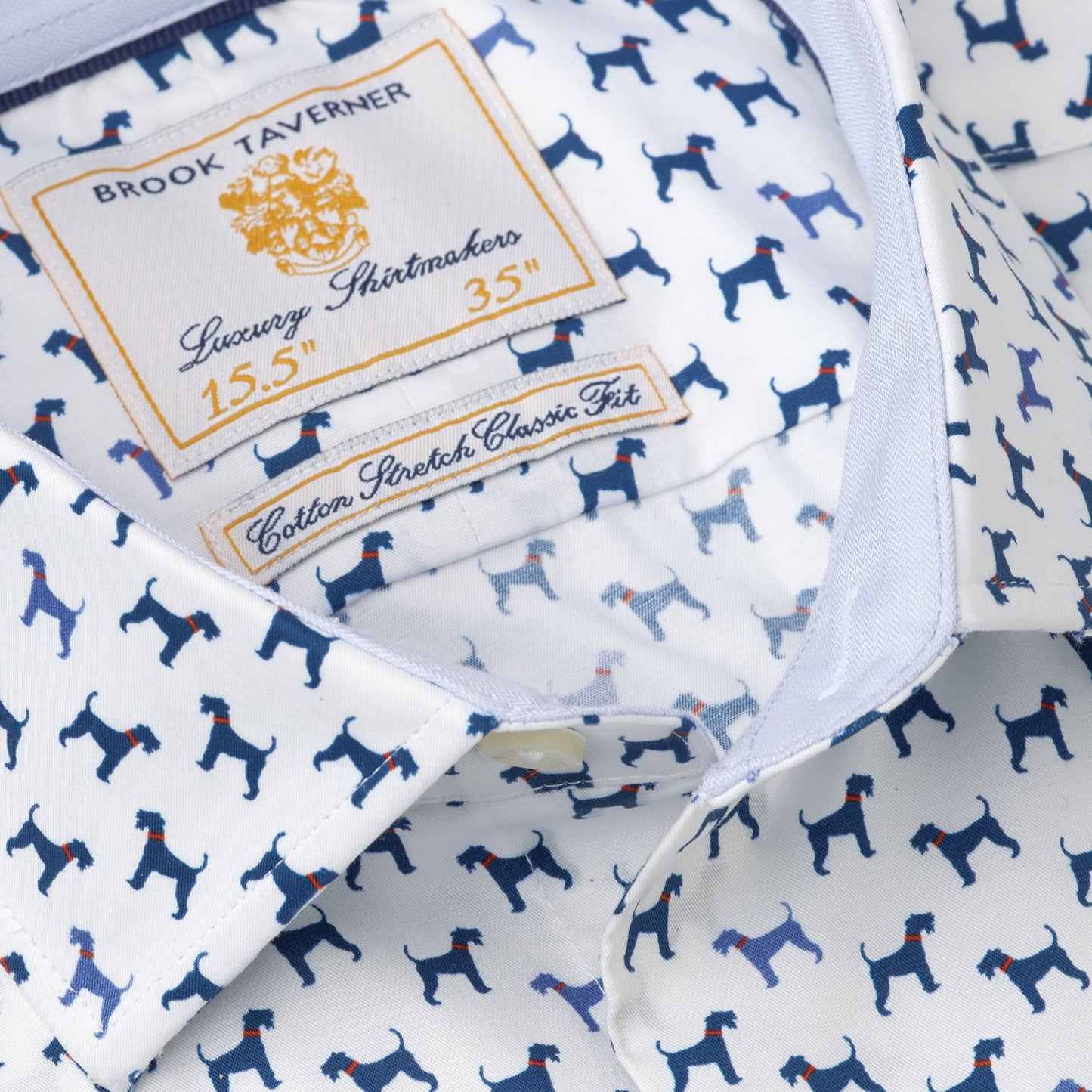 Casual Print Cotton Stretch Shirt