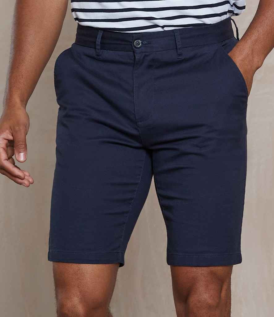 Flat fronted chino shorts | Navy