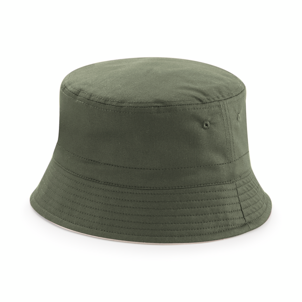 Reversible Cotton Bucket Hat | Olive/Navy