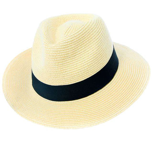 Summer Straw Crushable Fedora Hat
