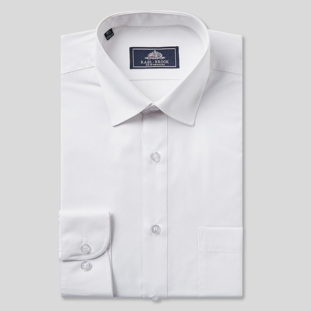Tasker & Shaw | Luxury Menswear | CLASSIC FIT WHITE SINGLE CUFF SHIRT