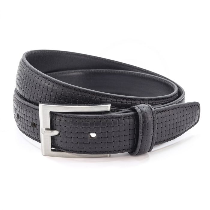 Tasker & Shaw | Luxury Menswear | 30mm Embossed Leather Belt