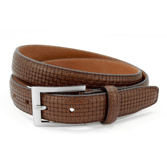 Tasker & Shaw | Luxury Menswear | 30mm Embossed Leather Belt