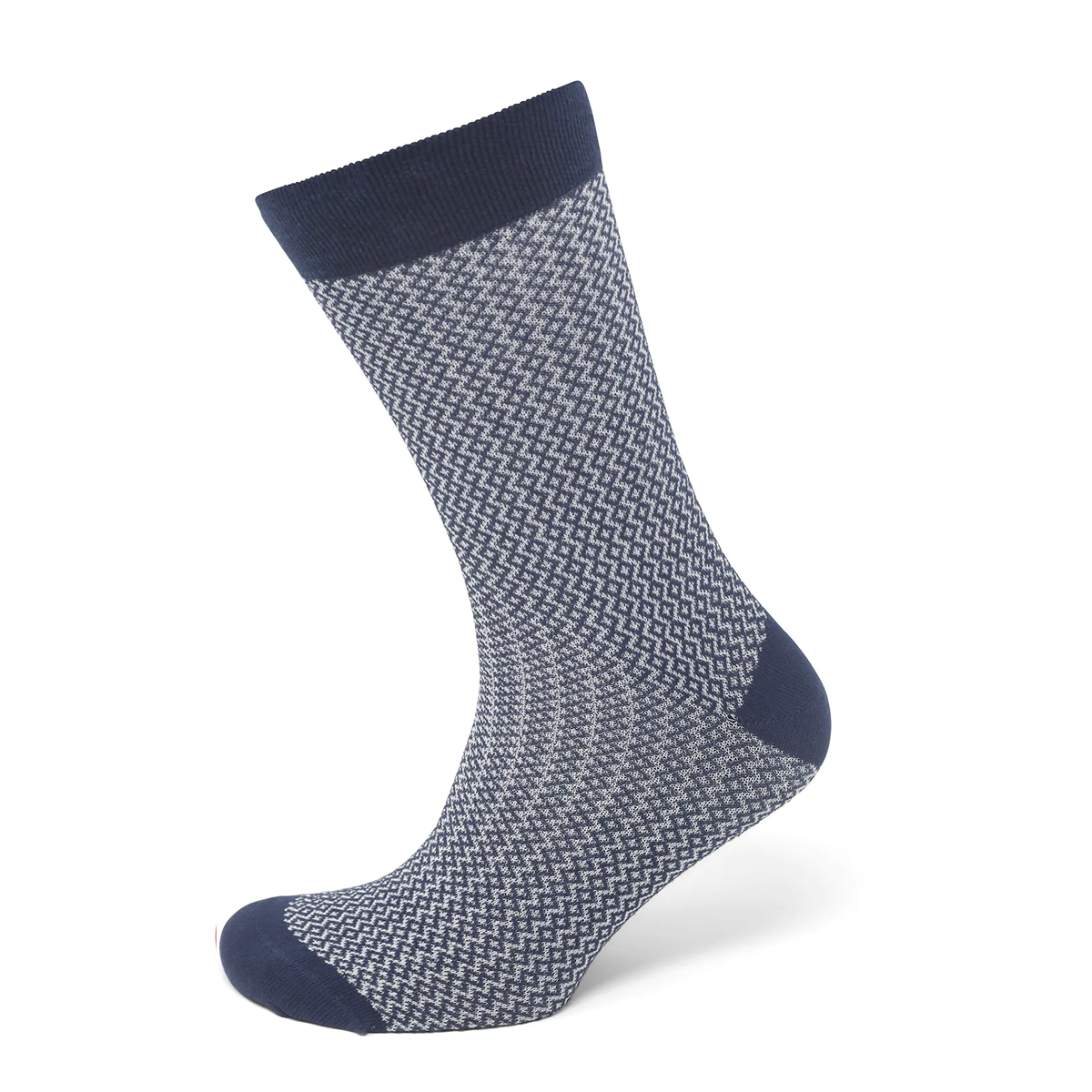 Tasker & Shaw | Luxury Menswear | Blue Woven Socks, French Cotton