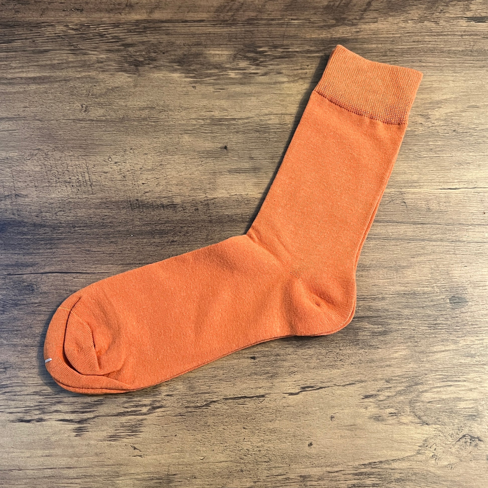 Tasker & Shaw | Luxury Menswear | Orange block colour luxury business socks