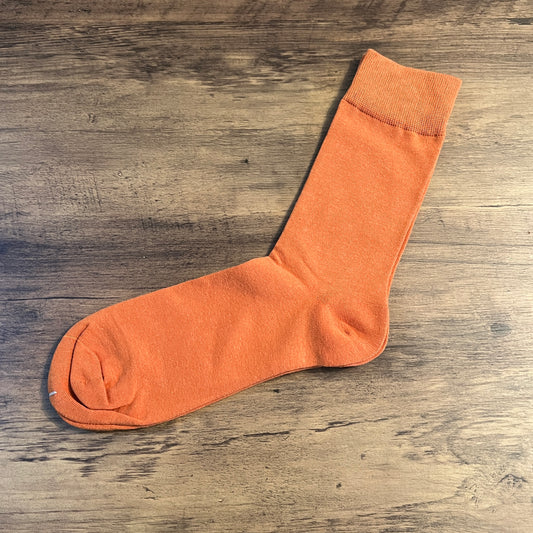 Tasker & Shaw | Luxury Menswear | Orange block colour luxury business socks