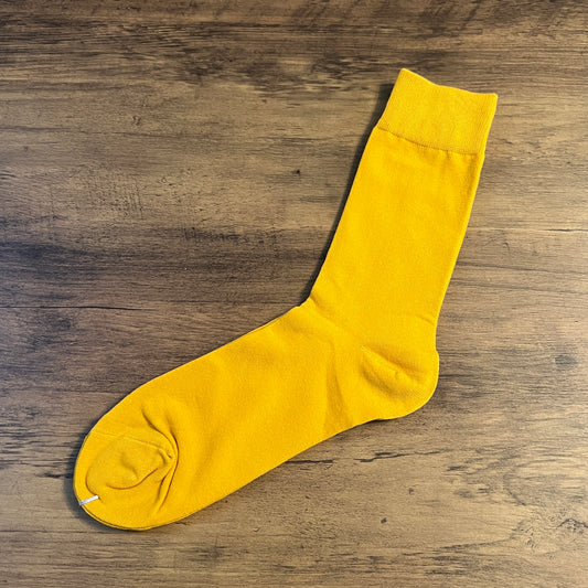 Tasker & Shaw | Luxury Menswear | Yellow block colour luxury business socks