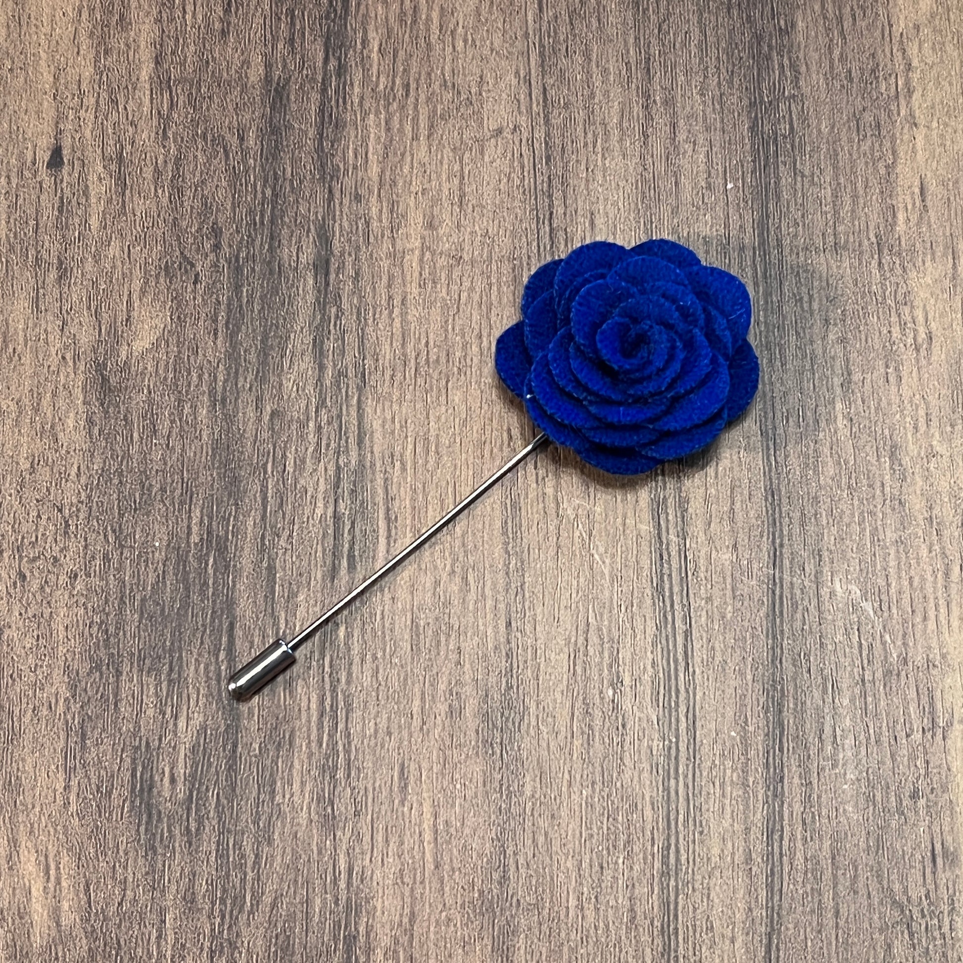 Tasker & Shaw | Luxury Menswear | Blue Rose Lapel Pin