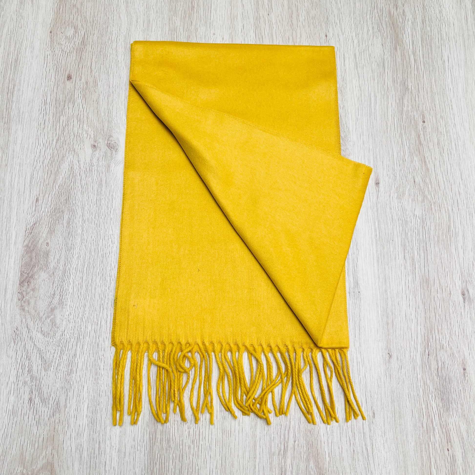Tasker & Shaw | Luxury Menswear | Cashmink scarf - Vivid yellow