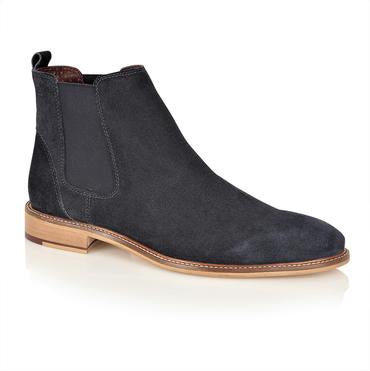 Tasker & Shaw | Luxury Menswear | Suede Chelsea Boot: Navy