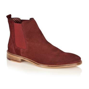 Tasker & Shaw | Luxury Menswear | Suede Chelsea Boot: Bordo