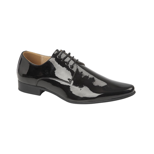 Tasker & Shaw | Luxury Menswear | Langham Patent Chisel Toe Shoe