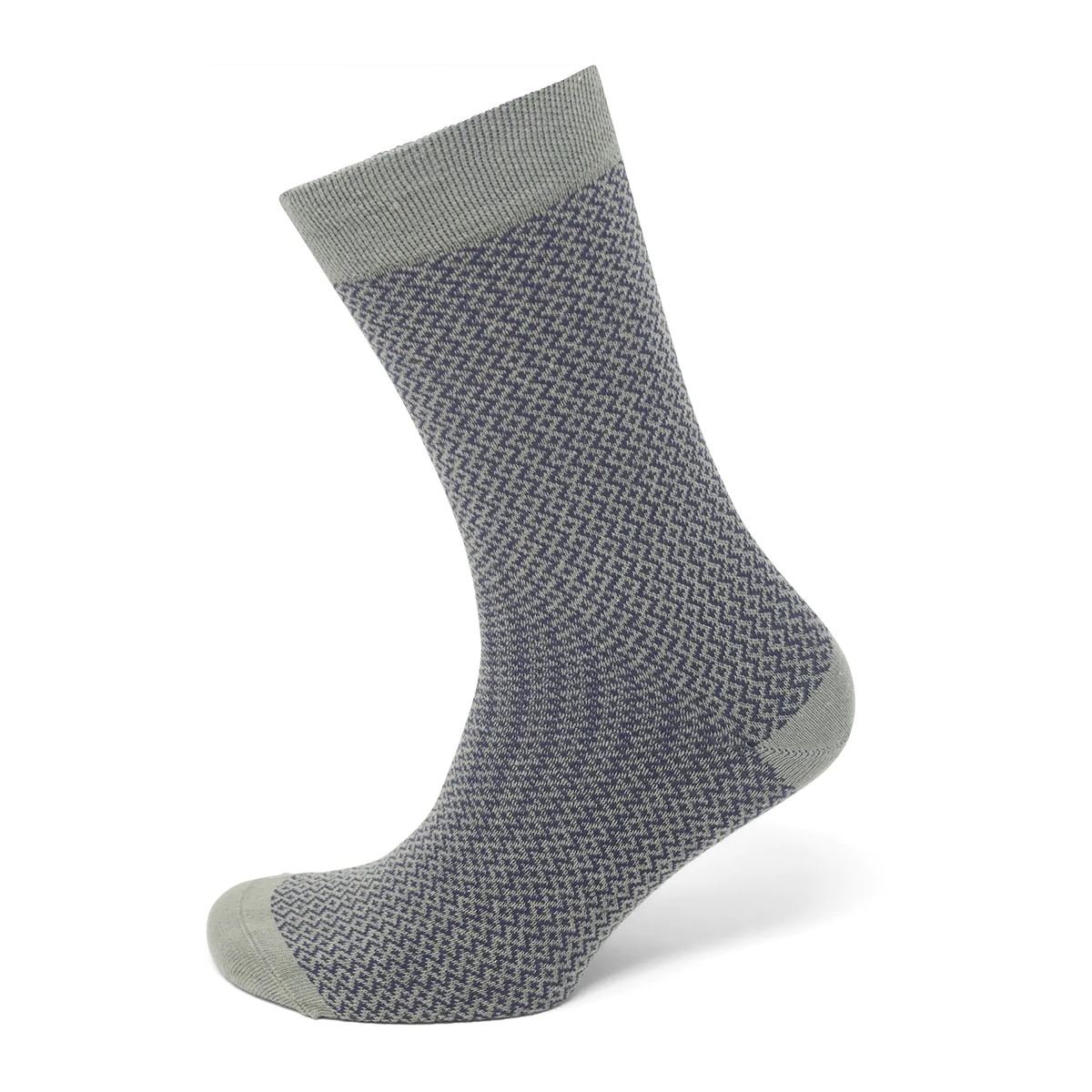 Tasker & Shaw | Luxury Menswear | Grey woven socks, French Cotton