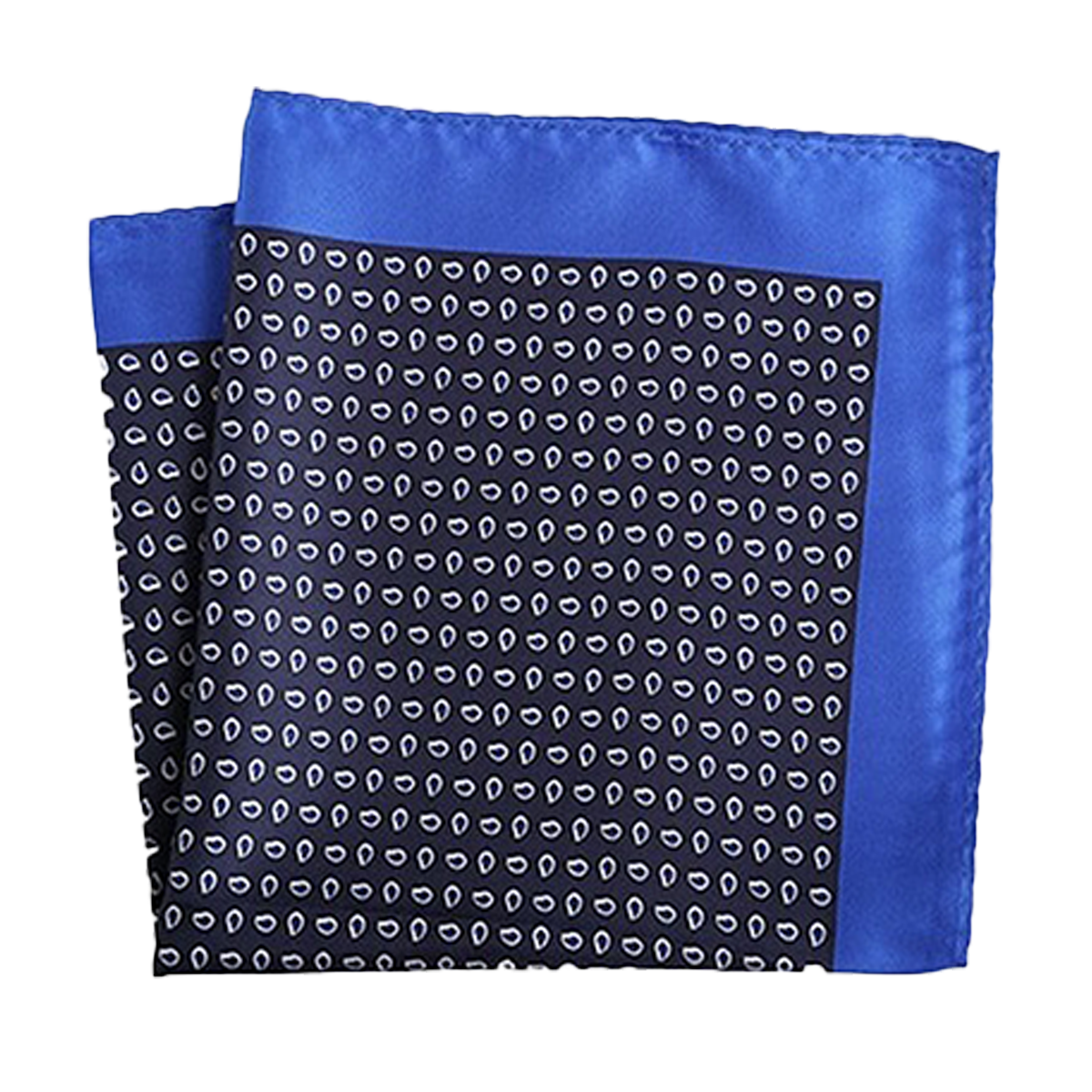 Tasker & Shaw | Luxury Menswear | Blue Edged Pure Silk Pocket Square