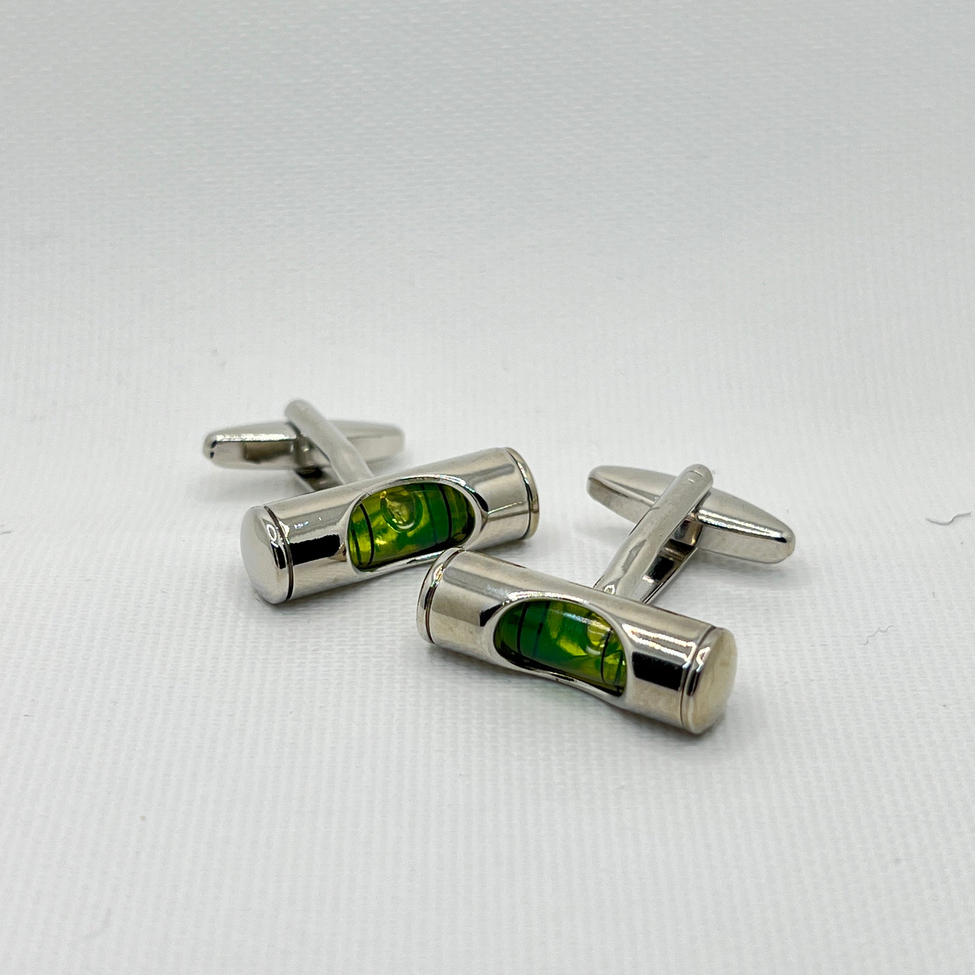 Tasker & Shaw | Luxury Menswear | Working spirit level cufflinks