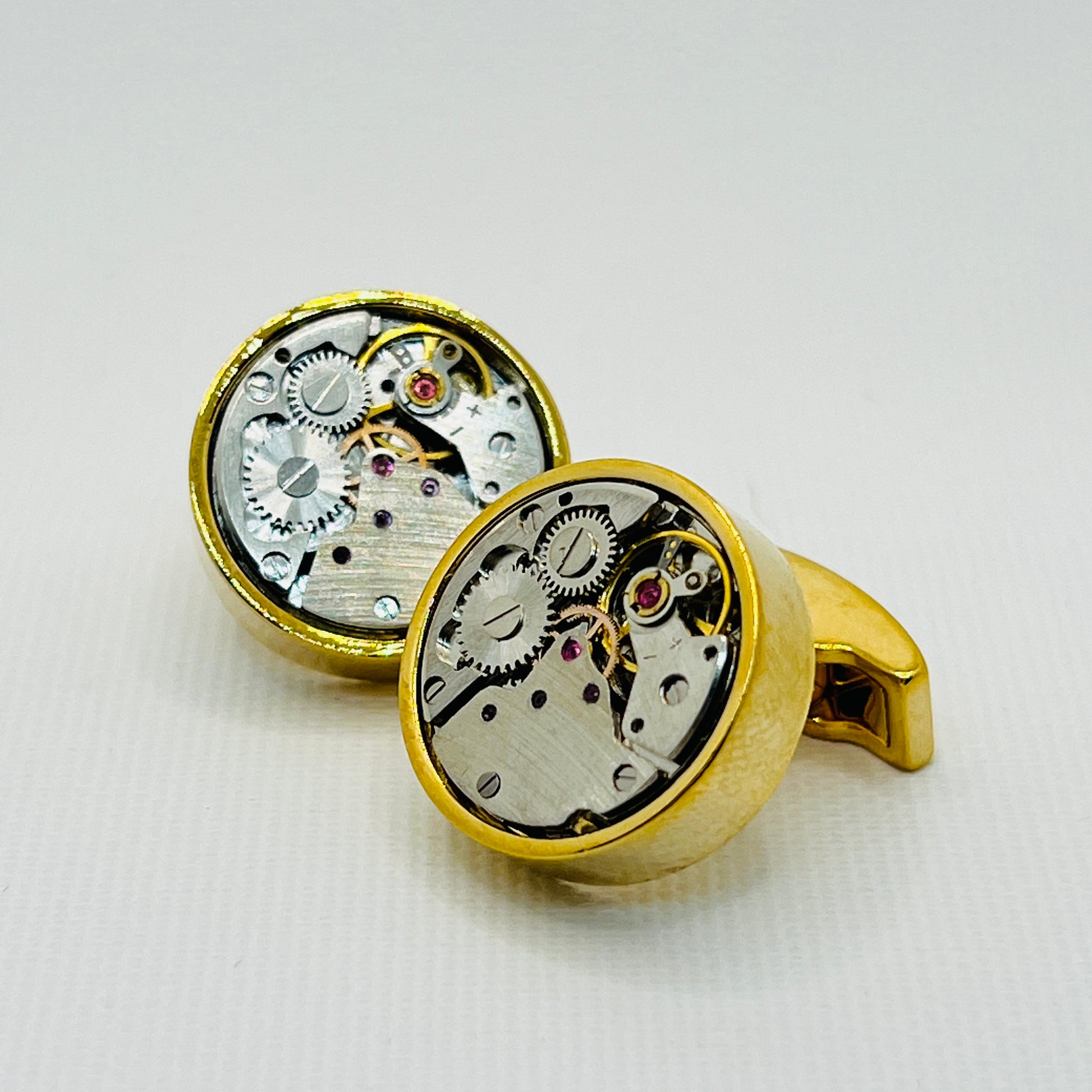 Tasker & Shaw | Luxury Menswear | Mechanical watch cufflinks