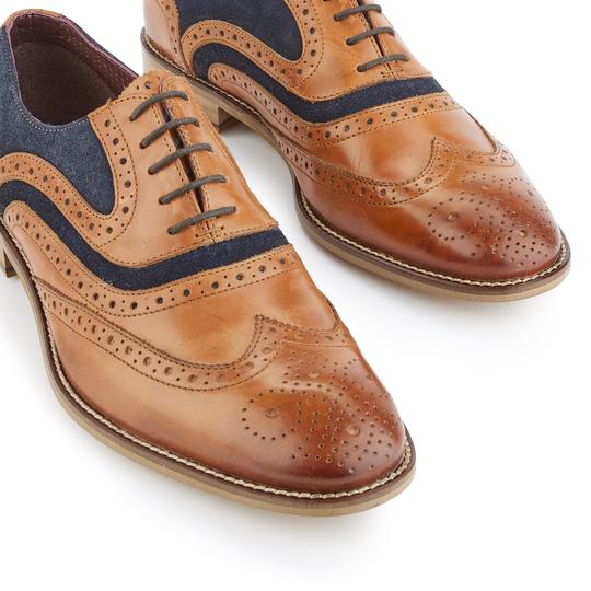 Tasker & Shaw | Luxury Menswear | Leven Oxford Tan/Navy