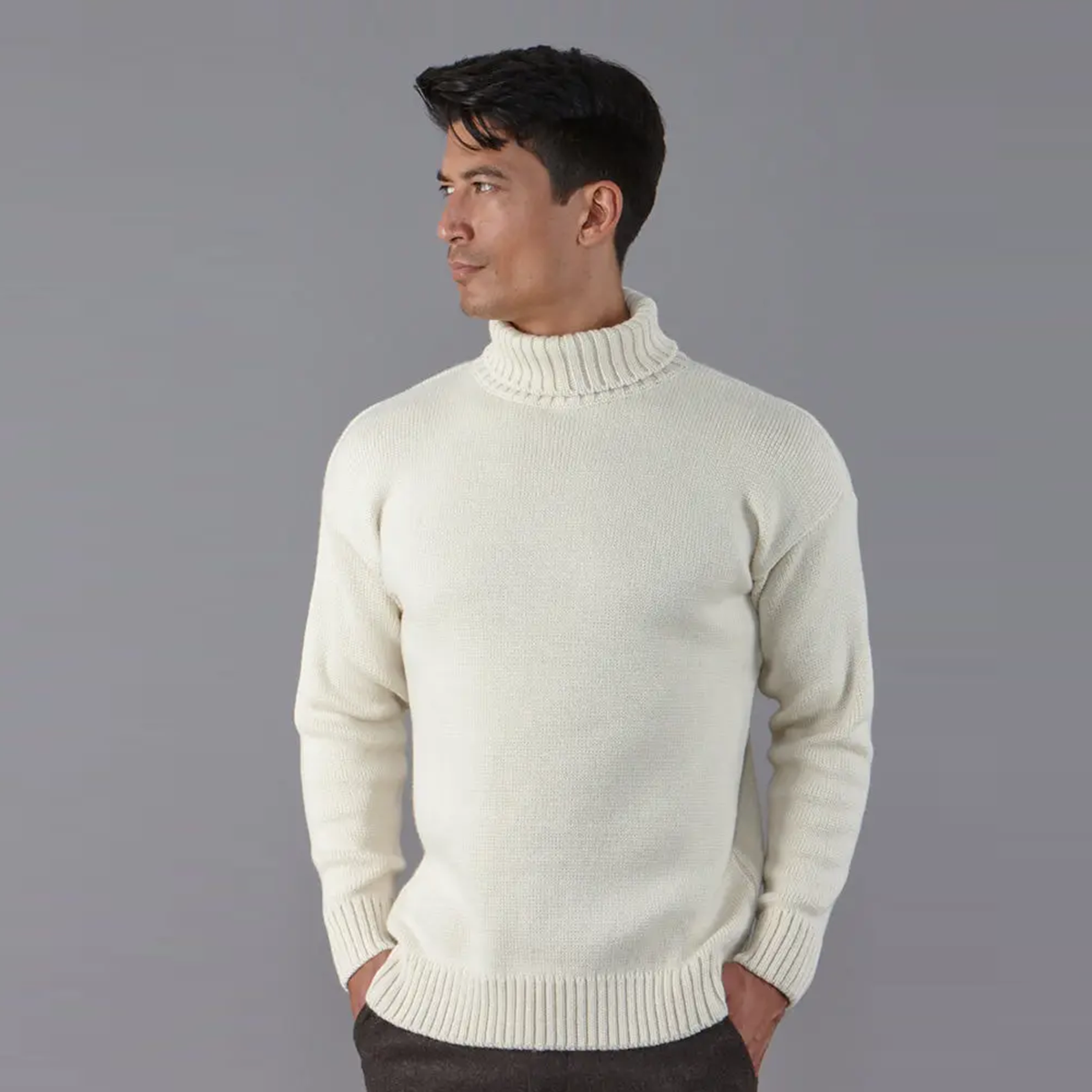 Tasker & Shaw | Luxury Menswear | Submariner merino wool roll neck jumper