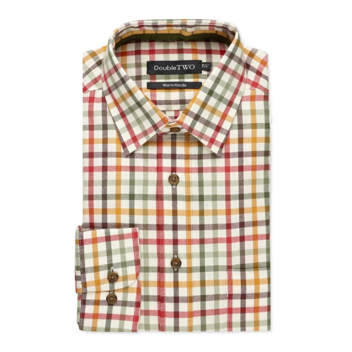 Tasker & Shaw | Luxury Menswear | Gold Tattersall check cotton twill shirt