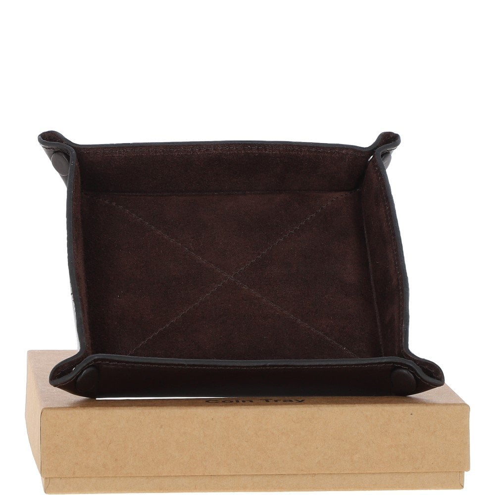 Tasker & Shaw | Luxury Menswear | Leather watch / coin / valet tray