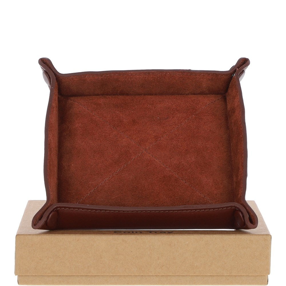 Tasker & Shaw | Luxury Menswear | Leather watch / coin / valet tray