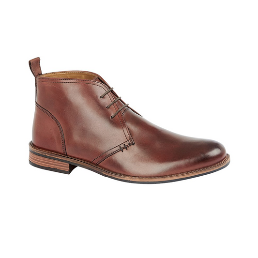 Tasker & Shaw | Luxury Menswear | Chestnut Leather Chukka boot